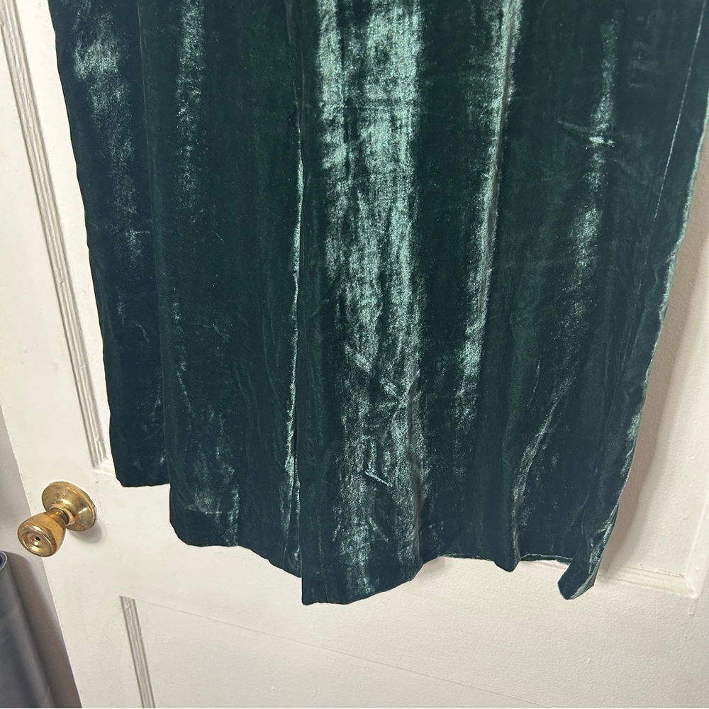 Madewell huston green velvet pull on crop pants womens XL wide leg - Picture 4 of 8